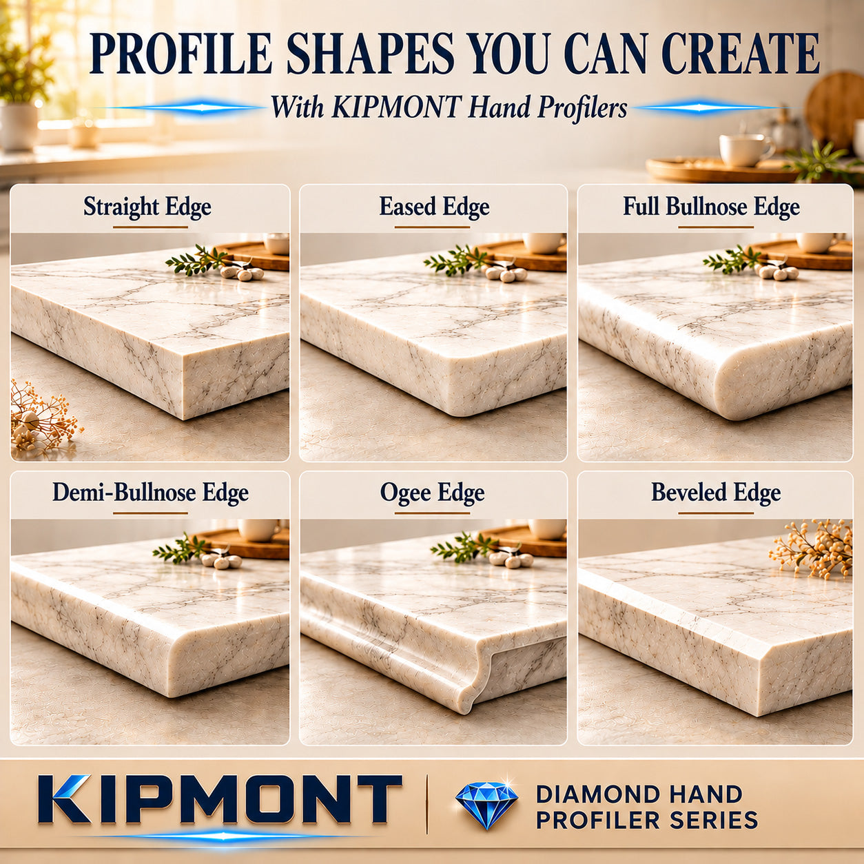 profile shapes you can create with KIPMONT diamond hand profilers