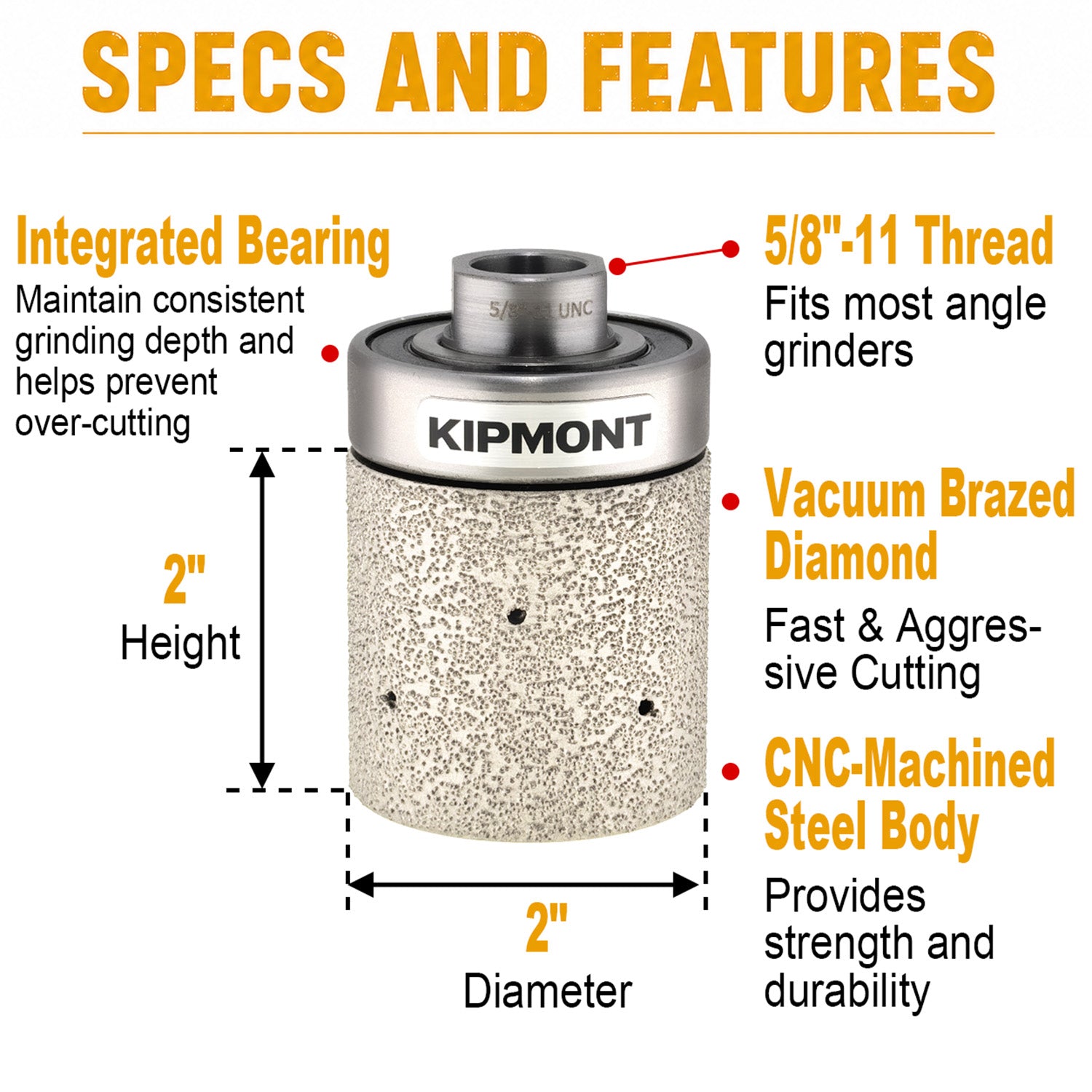 2" drum grinding wheel for smooth & level undermount sink cutout edges