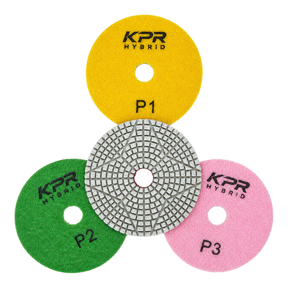 4" 4-step polishing pads main image