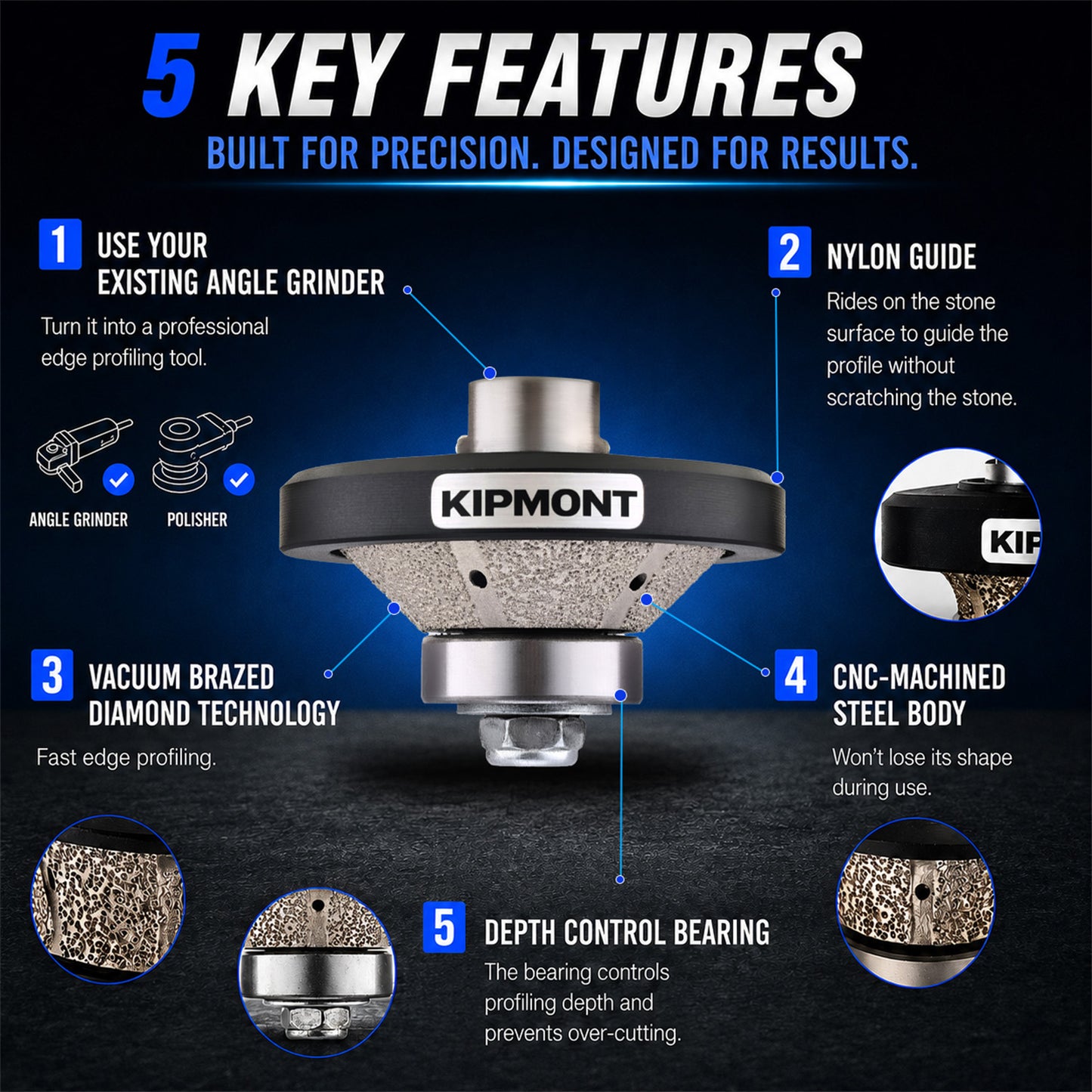 key features for bevel hand profiler