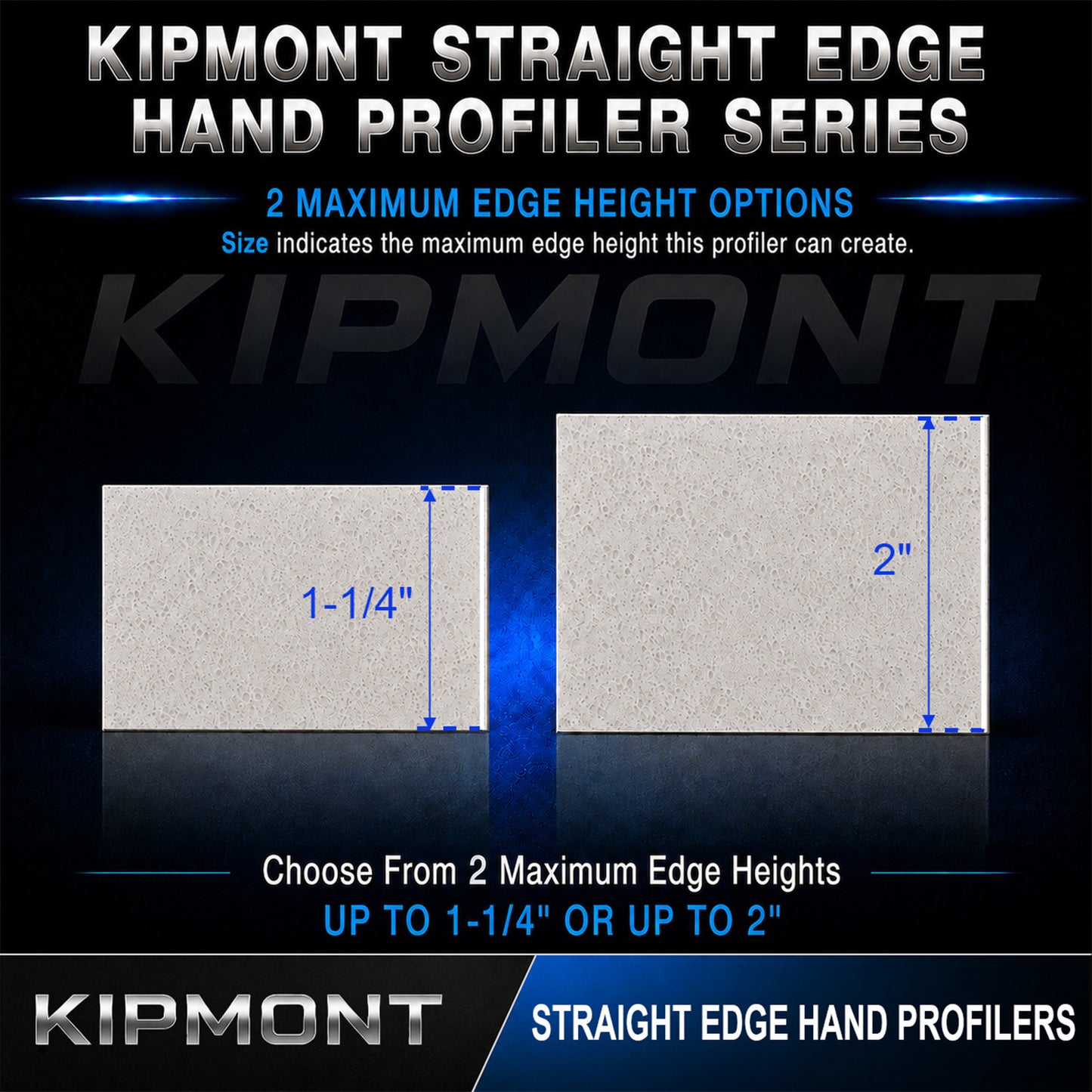 2 maximum edge height options for straight edge