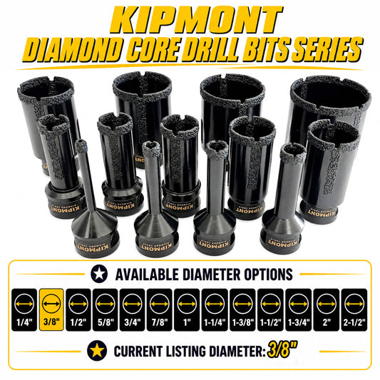 diamond core drill bit diameter for 3/8"