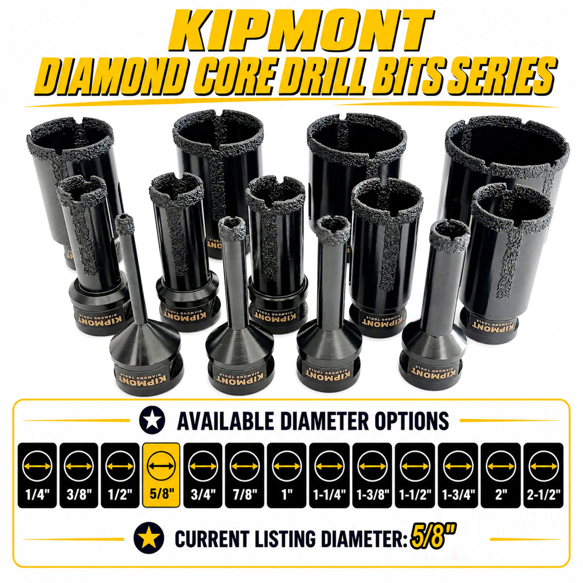 diamond core drill bit diameter for 5/8"